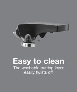Proctor Silex Power Electric Automatic Can Opener for Kitchen with Knife Sharpener, Twist-off Easy-Clean Lever, Cord Storage, Black (75217PS) 7.9" x 4.8" x 5" 10 61OVwDWRwL