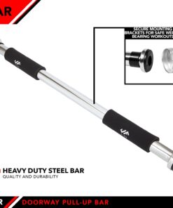 JFIT Deluxe Pull-Up, Chin-Up, and Heavy Duty Bars with Padded Grips - Doorway or Wall Mount Assembly Options Available 40" Deluxe Pull-Up Bar 22 61OWSUPc5yL