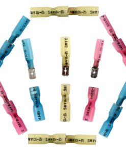 Sopoby 220pcs Wire Spade Connectors, Heat Shrink Female Male Spade Terminals Electrical Crimp Connector Kit 16 61OWZDX62yL