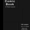 Blank Comic Book: 120 pages, 7 panel, White Paper, Draw your own Comics (Black cover) Paperback 6 61OWj0V4ZgL
