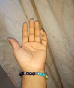 Jovivi 7 Chakras Bracelet Reiki Natural Gemstone Healing Balancing Round Beads Crystal Stone Bracelets for Women 34 61OX0XJitL