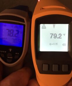 Etekcity Digital Thermometers Non-contact-58°F ~1022°F (-50°C ~ 550°C) ith Adjustable Emissivity & Max Measure for Meat Refrigerator Pool Oven, Blue 74 61OXOTJzGVL