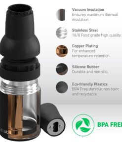 Asobu Frosty Beer Holder 2 Go Vacuum Insulated Double Walled Stainless Steel Beer Can and Bottle Cooler with Beer Opener Eco Friendly and Bpa Free (black) Black 25 61OXOfdXXdL