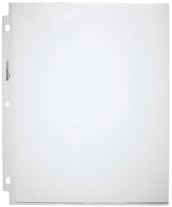 Amazon Basics Sheet Protector, Non-Glare, 100-Pack, 8.5 x 11, Clear 100 - Pack 22 61OXUDyDOGL