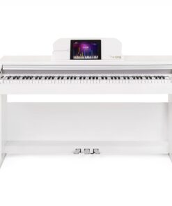 The ONE Digital Piano with Lighted-up Teaching Keys, Piano Keyboard 88 Keys with Hammer Action for Beginner/Professional, Full Size Weighted Keyboard with Piano Stand/3-Pedal Unit/APP, White PLAY 25 61OXwSBxJzL