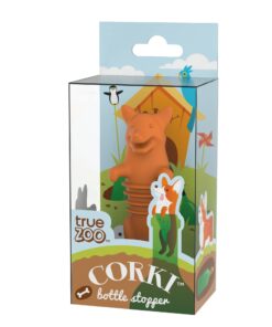 TrueZoo Corki Bottle Stopper, Corgi Animal Cork, Novelty Wine Stopper, Silicone, Set of 1, Orange 19 61OZiEAUMYS