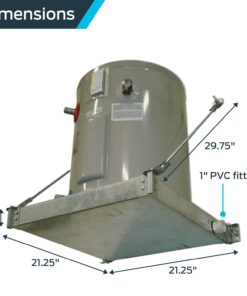 HoldRite QuickStand Wall Mounted Water Heater Platform, Up to 20 Gallons, Hanging, 40-SWHP-W 21-1/4 in. x 21-1/4 in. x 2-1/2 in. Aluminum 10 61OZrgAMfqL