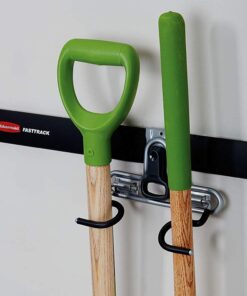 Rubbermaid FastTrack 2-Handle Hook (S Hook), Mounted Garage Storage and Space Saving Organization System for Rakes/Brooms/Toys/Ladders Double-Handle Hook 13 61OaHUxbyWL