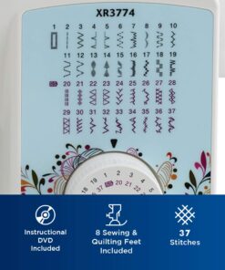 Brother Sewing and Quilting Machine, XR3774, 37 Built-in Stitches, Wide Table, 8 Included Sewing Feet 40 61OdWDdoRL