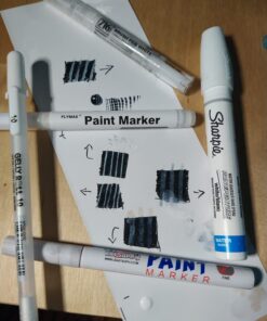 FLYMAX White Paint Pen, 6 Pack 0.7mm Acrylic White Permanent Marker White Paint Pens for Wood Rock Plastic Leather Glass Stone Metal Canvas Ceramic Marker Extra Very Fine Point Opaque Ink 32 61OdrPuhavL