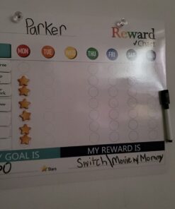 Magnetic Behavior Chore Chart for Kids at Home - Gift Reward Visual Schedule Chart by QUOKKA - Dry and Erase Routine and Responsibility - Use 99 Magnets, Markers, Stickers - from Toddlers to Teens Original 35 61OeXJ29ItL
