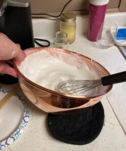 Mauviel M'Passion Copper Egg White Beating Bowl With Ring, 5-qt, Made in France 4.9-Qt. 19 61OeaQhCJlL