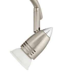 Pro Track Spiral 3-Head LED Ceiling Track Light Fixture Kit Spot-Light GU10 Directional Adjustable Silver Brushed Nickel Finish Metal Modern Kitchen Bathroom Living Room Dining Hallway 11" Wide 12 61Og0CDIqqL