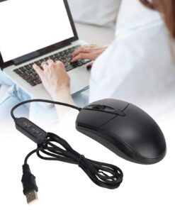 DAUERHAFT Heated Mouse 3 Levels Adjustable Black Ergonomic 1600DPI Wired Heating Mouse for Windows for OS X System Desktop Laptop 11 61Og5DBL7FL
