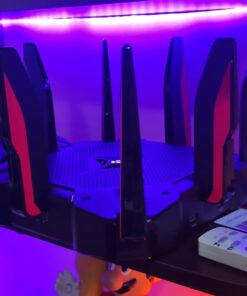 TP-Link AC5400 Tri Band WiFi Gaming Router(Archer C5400X) – MU-MIMO Wireless Router, 1.8GHz Quad-Core 64-bit CPU, Game First Priority, Link Aggregation, 16GB Storage, Airtime Fairness 36 61OhIObydGL