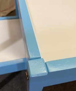 Amazon Basics 3-Piece Wood Kids Table and Chairs Set with Dry Erasable Table Top, Sky Blue, 64 x 49 x 45 cm 42 61Ohm2vHGVL