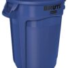 Rubbermaid Commercial Products BRUTE Heavy-Duty Round Trash/Garbage Can, 32-Gallon, Blue, Outdoor Waste Container for Home/Garage/Mall/Office/Stadium/Bathroom 1 Pack 8 61OkLQn5wDL