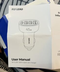 USB C Car Charger, 45W 4 Ports Super Fast Car Charger Adapter, PD 3.0 & QC 3.0 30W Type C Car Charger Compatible with iPhone13 Pro Max/Samsung Galaxy 22/Google Pixel, Cigarette Lighter USB Charger Black 41 61OlkrxDjNL