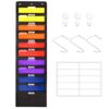 Annecy 10 Pockets Hanging Wall File Organizer, Black Storage Pocket Chart for File Folder and Paper, Space Saver for Office and Classroom, with Wall Hangers, Over The Door Hooks, Labels 10-Pocket Black Pocket 63 61Om3Qmj9sL