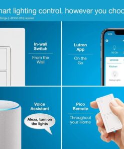Lutron Caseta Smart Lighting Switch for All Bulb Types or Fans | Neutral Wire Required | PD-6ANS-WH | White 1 Pack Smart Switch 26 61OnR9lQEqL