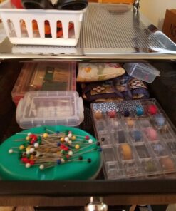 Seville Classics Rolling Utility Organizer Storage Cart, for Home Office, School, Classroom, Scrapbook, Hobby, Craft, 10 Drawer, Black 52 61OnZs2cljL