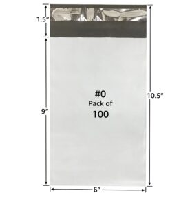 uBoxes 100 6x9 WHITE POLY MAILERS ENVELOPES BAGS 6x9 10 61OnfXLKKVL