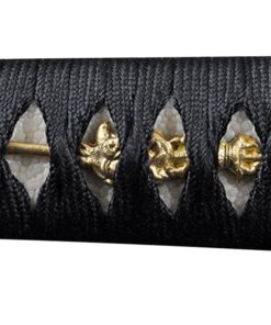 Handmade Sword - Fully Functional Samurai Katana Sword, Sharp 1095 Carbon Steel Blade, Hand Forged Clay Tempered, Full Tang, Black Scabbard, Certificate Musashi 12 61Oo5ENAU0L