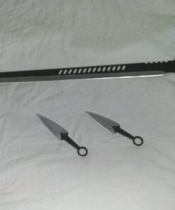 Ninja Sword Machete Throwing Knife Tactical Katana Tanto Blade, 27-Inch … Black Single Blade 35 61OoDTTJVGL