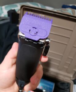 Andis 66345 Nano-Silver Magnetic Attachment 5 Combs with Long-Lasting Performance - Sizes 6", 8", 4", 3/8", 2", Provide Professional Haircuts and Styles – Purple Small (Pack of 1) 19 61Oq02DDDeL