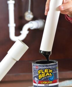 Flex Seal Liquid, 32 oz, Black, Liquid Rubber Coating Sealant, Waterproof, Flexible, Breathable, and UV Resistant, Roof Repair, Basements, RV, Campers, Trailers, Marine, EPDM, Masonry 14 61OrLFOgFrL