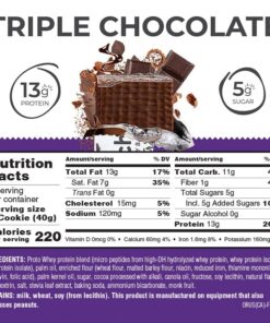 Power Crunch Protein Wafer Bars, High Protein Snacks with Delicious Taste, Triple Chocolate, 1.4 Ounce (12 Count) 12 Count (Pack of 1) 22 61OrdtjuPRL