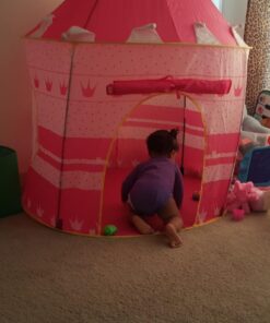 POCO DIVO Crown Princess Castle Girls Outdoor Tent Pink Indoor Play House 26 61Orvcc6sxL