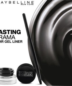 Maybelline New York Makeup Eyestudio Lasting Drama Gel Eye Liner, Blackest Black, Waterproof, 0.106 Ounce,Pack of 1 950 BLACKEST BLACK 0.106 Fl Oz (Pack of 1) 31 61OrvjqkkL