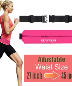 GEARWEAR Running Phone Holder for Women and Men|Runner Running Belt Waist Band for Workout Fitness Walking Jogging Exercise Sport PINK / 27"-45" 12 61OsBXfU0RL