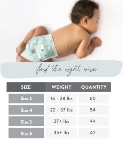 The Honest Company Clean Conscious Overnight Diapers | Plant-Based, Sustainable | Sleepy Sheep | Club Box, Size 4 (22-37 lbs), 54 Count Size 4 (54 Count) 17 61OsQ8Z1bZL