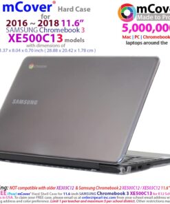Alternative view of mCover Case Compatible for 2016~2018 11.6" Samsung Chromebook 3 XE500C13 Series Laptop Computers ONLY (NOT Fitting Any Other Samsung Models) - Clear