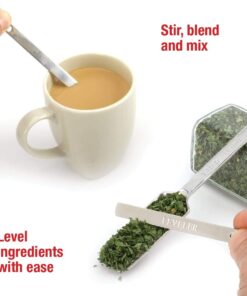 2lbDepot Measuring Spoons Set of 7 Includes Bonus Leveler, Premium, Rust Proof, Heavy Duty, Chrome Plated, Stainless Steel Metal, Narrow, Long Handle Design fits into Spice Jars Stainless Steel Set of 7 (Includes Leveler) 20 61OvDjq0DCL