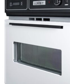 Summit Appliance WTM7212KW 24" Wide Gas Wall Oven with Electronic Ignition, Digital Clock/Timer, Interior Light, Lower Broiler Compartment White 12 61Oveb2HVrL