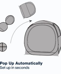 EighteenTek Holiday Decoration Sports Tent with Sealed Floor - Instant Tent Shelter - Outdoor Bubble Tent 1-6 Person - Rain Tent Camping Sun Shelter Pop Up - Clear, Patent Protected Design 72"x72"x65"h 38 61Ow2dFmH5L 1