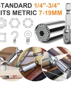 Super Universal Socket Tools Gifts for Men - Christmas Stocking Stuffers for Men Grip Socket Set with Power Drill Adapter Cool Stuff Ideas Gadgets for Men Birthday Gifts for Dad Women Husband (7-19mm) A-Universal Socket(Silver) 26 61OwMoIJAL