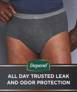 Depend Real Fit Incontinence Underwear for Men, Disposable, Maximum Absorbency, Small/Medium, Grey, 56 Count (2 Packs of 28), Packaging May Vary 13 61OwNbfLdoL