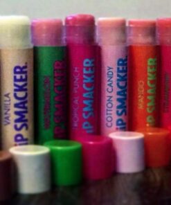 Lip Smacker Original & Best Holiday Flavored Lip Balm Party Pack, Oatmeal Cookie, Vanilla, Mango, Watermelon, Tropical Punch, Cotton Candy, Kiwi, Strawberry, Clear Original Lip Smacker 32 61OwakA K1L