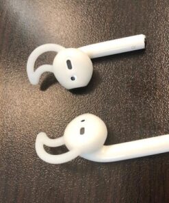 KeyBudz EarBuddyz 2.0 Ear Hooks and Covers Accessories Compatible with Apple AirPods Gen 1 & 2 or EarPods Headphones/Earphones/Earbuds (3 Pairs) (Clear) Clear 41 61OwyFYf4xL
