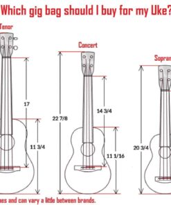 Alternative view of Hola! Heavy Duty SOPRANO (up to 21.5 Inch) Ukulele Gig Bag with 15mm Padding Black
