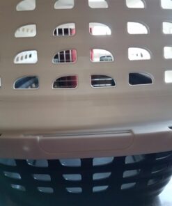 Petmate Compass Fashion Kennel Cat and Dog Kennel, 10-20 lb., Pearl White/Black, Made in USA 20.0"L x 12.5"W x 13.5"H 43 61Oy0errlAL