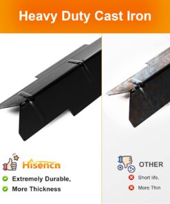 Hisencn Grill Replacement Parts for Dyna Glo DGH353CRP DGC350CNP-D DGF350CSP-D Grill, 2 PCS Heats Tents Heat Plates - Porcelain Steel, 2 PCS Straight Burner PipeTubes Repair Kit - Stainless Steel 2 Silver Burber + 2 Black Heat Tent 13 61OyFV0aNYL