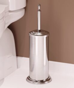 2 Pack Stainless Steel Modern Toilet Brush & Holder Set Bathroom Bowl Cleaner Brush with Caddy 2 Pack 13 61OyJOKVRL