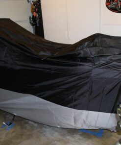 XYZCTEM All Season Black Waterproof Sun Motorcycle Cover,Fits up to 116" Motors (XXX Large & Lockholes) 116" Black & Silver 27 61OzTyOgK7L 1