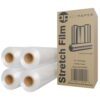 ACYPAPER, 18" Stretch Film/Wrap 1500 feet 80 Gauge Industrial Strength, up to 800% Stretch 20 Microns Clear Cling Durable Adhering Packing Moving Packaging Heavy Duty Shrink Film (4 Rolls/Box) 63 61P3 ZWlvyL