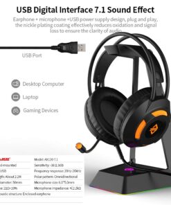 Ajazz AX120 Stereo Gaming Headset Noise Cancelling Over Ear Headphones with Mic Bass Surround Soft Memory Earmuffs 50mm Pink 12 61P5hbdCL